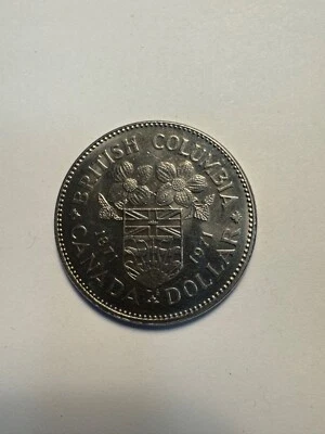 COLLECTABLE 1971   Canada   British  Columbia  Centennial $1 Coin - Image 1 of 2