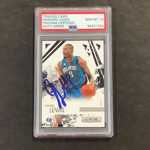 2009-10 Panini Rookies and Stars #70 Rashard Lewis Signed Card AUTO 10 PSA/DNA S - Picture 1 of 2