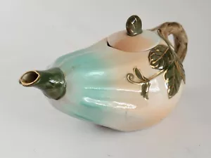Mini Squash gourd pumpkin vegetable Teapot Asian style beautiful work pre-owned - Foto 1 di 12