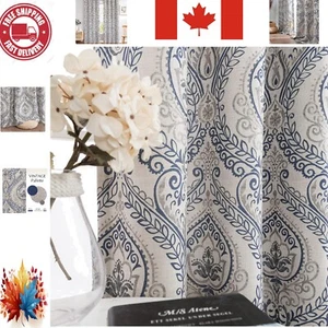 Versatile Room-Darkening Drapes - 84 Inch Floral Curtains, Machine Washable - Bild 1 von 11