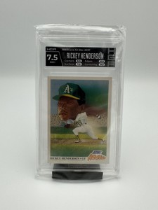1991 Score Rickey Henderson HGA 7.5 NM+ Oakland Athletics #397 All Star