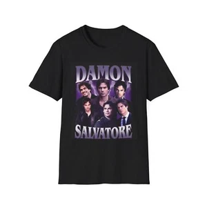 Vampire Diaries Graphic Tee, Damon Salvatore Tshirt, Unisex Softstyle Shirt, TV - Picture 1 of 34