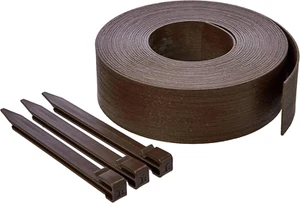 Bordura per Aiuole Con 10 Picchetti, 8 Cm/3 Pollici X 12 M/40 Piedi, Marrone - Foto 1 di 12