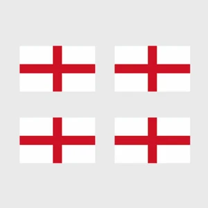 4 x England Flag Iron on Screen Print Transfers for fabrics St George Cross - Picture 1 of 2