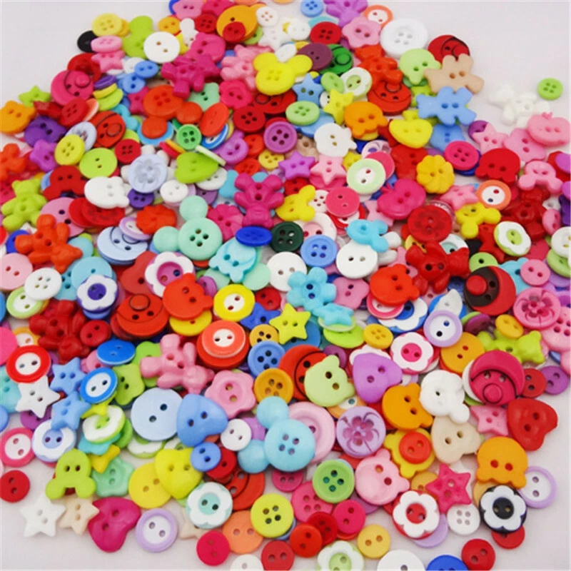 100PCS Plastic Scrapbooking Sewing Craft Sewing Accessories Appliques PH98 - Image 1 of 1