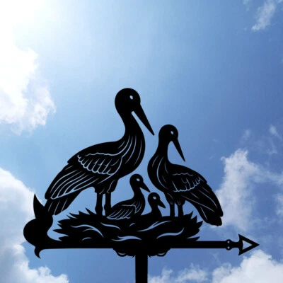 Storks Metal Weathervane, Weather Vane, home roof decor - Image 1 of 4