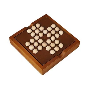 Solitaire Board Game Independence Chess Marbles Game Board Office Decor Tabletop - Picture 1 of 10