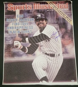 REGGIE JACKSON Autographed New York Yankees Canvas size 24x28. PSA - Picture 1 of 3