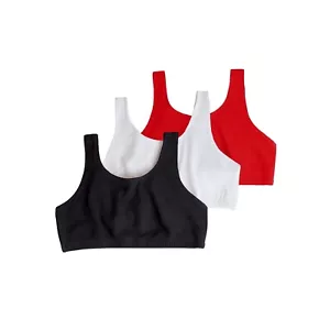 Fruit of the Loom Women's Tank Style Cotton Sports Bra 3-Pack Style-9012 Sz 46 - Picture 1 of 8