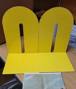 James Architek Jumbo Premium Bookends 9" Yellow - 1 pair - See Pictures! - Picture 1 of 9
