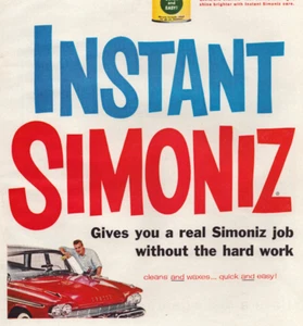 Simoniz Instant Red Car Clean & Wax Miracle Formula Vintage Print Ad 1959 - Picture 1 of 5