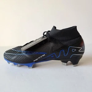 Nike Mercurial Zoom Superfly 9 Pro FG Black Blue DJ5598-040 New Men's Cleats - Picture 1 of 5