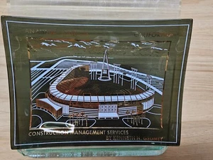 VTG ANAHEIM STADIUM CONSTRUCTION MANAGEMENT SERVICES GLASS TIP TRAY - Picture 1 of 6