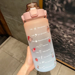 Big Water Bottle Summer Portable Big Water Cup 2 Liters Capacity Cup Plastic - Picture 1 of 4