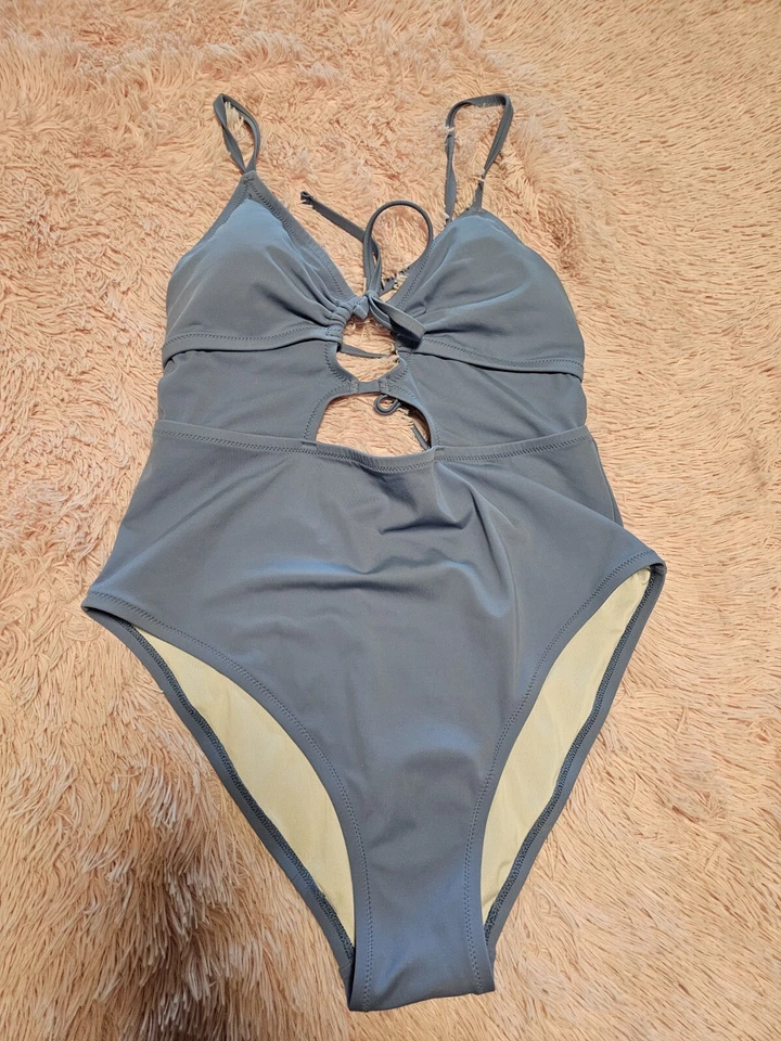 Traje de baño acolchado extraíble de una pieza Victoria's Secret Swim XL azul Foto 1 de 4
