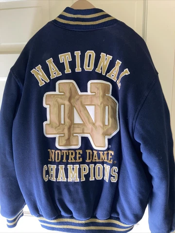 Notre Dame Heavy Jacket Blue W National Champions & Years Cover