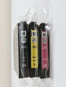 Genuine Epson 252 Black, Magenta, Yellow Cartridge Ink Pack - Picture 1 of 2