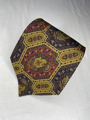 Corbata COACH Italiana Seda Multicolor Hecha en EE. UU. Foto 1 de 4