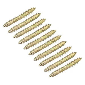 4X18Mm Hanger Bolts, 12Pcs Double Ended Self-Tapping Thread Dowel Screws for Woo - Picture 1 of 12