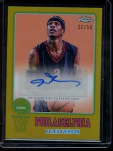 2024-25 Topps Cromo Allen Iverson Oro Automático/50 #73TA-AI - Imagen 1 de 2