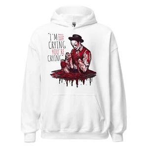 I'm not crying you're crying Horror Hoodie (White) - Picture 1 of 9