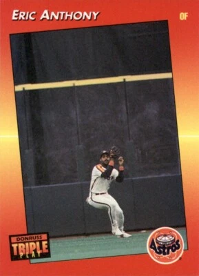 1992 Triple Play Eric Anthony Houston Astros #18 Baseball Card - Image 1 of 2