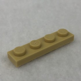 LEGO 3710 Tan Plate 1 x 4 (x2)