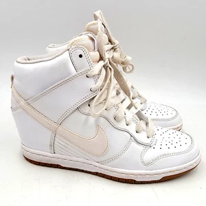 Nike Dunk Sky High Essential Hidden Wedge Womens 8 White Sneaker 644877-103 - Picture 1 of 15