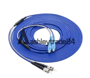 Câble fibre blindé 200M SC UPC vers ST UPC SM 9/125 cordon de raccordement fibre optique duplex - Photo 1/5