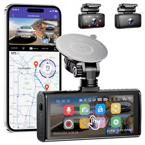 AZDOME 3 Channel Dash Cam 4K/2K/1080P Camera Recorder GPS WIFI G-sensor 128GB - Picture 1 of 14