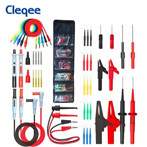 Multimeter Test Leads Kit Back Probe Set with Replaceable Probes Set Banana Plug - Foto 1 di 6