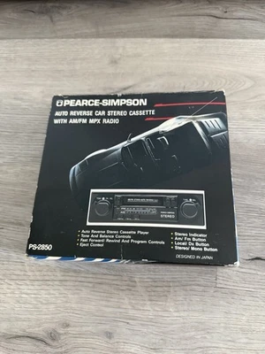 Vintage Pearce-Simpson 80s FM/AM Cassette Car Stereo Player Brand New & Sealed - image 1 of 4