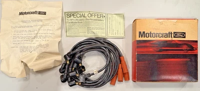 NOS FORD MUSTANG GALAXIE FAIRLANE MOTORCRAFT SIPCON IGNITION WIRE SET WR 3812 - Image 1 of 4