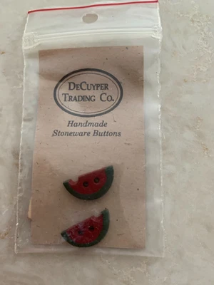 Vintage Mill Hill 2 botones de cerámica 1993 NUEVO Foto 1 de 2