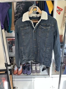 Wrangler Denim Jacket Boys Youth XL Blue Sherpa Lined Western Cowboy Pockets - Picture 1 of 9