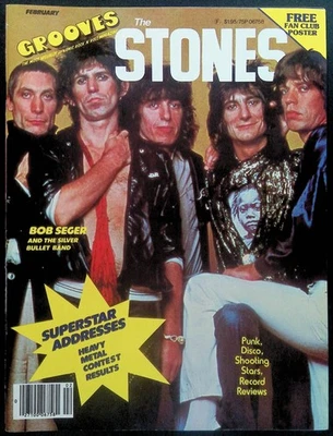 GROOVES VOL. 2 #2 ~ VF 1978 MAGAZINE ~ POSTER ATTACHED ~ ROLLING STONES COVER - Image 1 of 4
