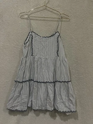 Camiseta sin mangas Urban Outfitters a rayas azul marino y blanco talla M Foto 1 de 4