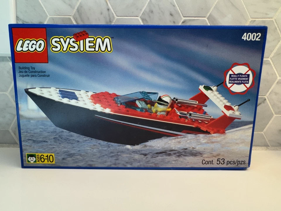 LEGO 4002 Riptide Racer Town Boats 1996 Harbor Speedboat Promo Vintage Sealed - Image 1 of 4