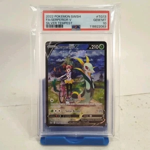 Serperior V TG13 Silver Tempest Ultra Raro Arte Completo Pokemon Juego de Cartas Coleccionables PSA 10 - Imagen 1 de 3