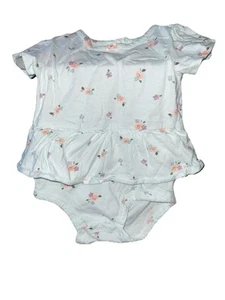 Carter’s Baby Girl Snap Up One Piece Bodysuit Size 6 Months flower - Picture 1 of 3