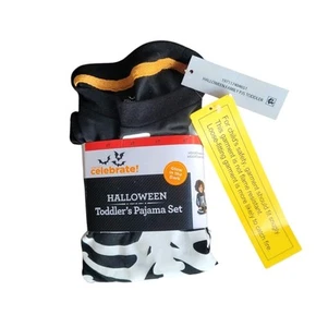 Nueva forma de celebrar 2T Halloween brilla en la oscuridad esqueleto pijama conjunto niño pequeño - Imagen 1 de 6