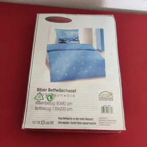 Bettwäsche Biber Bettwäscheset Weihnachtsmotiv Wintermotiv. 100 % Baumwolle. - Bild 1 von 3