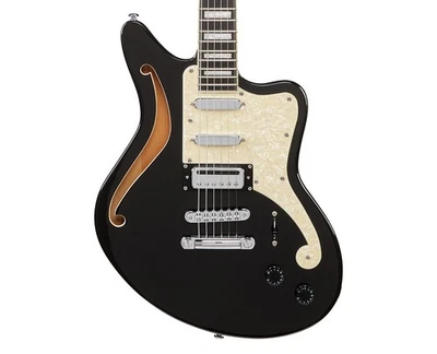 D'Angelico Premier Bedford SH Semi-Hollow Guitar - Black Flake - Image 1 of 4