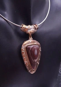 Colgante de plata hecho a mano modelo 116, 60x30cm, "Jaspe Imperial" - Imagen 1 de 4