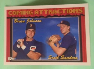 1994 Topps - Coming Attractions Brian Johnson, Scott Sanders #789 (RC) - Padres - Picture 1 of 2
