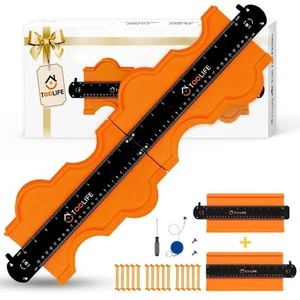 Connectable Contour Gauge 10+10 Inch,Gifts for Men Husband Dad, Shape Woodwor... - Picture 1 of 6