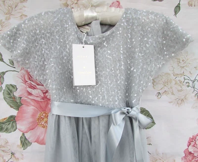 BNWT MONSOON Grey Sequin Prom Flower Girl Party Occasion Dress 3-4 Years  €60 - Image 1 of 4