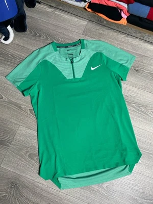Nike Court Tennis Slam Dri-Fit ADV Roland Garros Zip Shirt Men’s Sz M DV0692-324 - Image 1 of 4