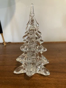 Schöner klarer schwerer Kunstglas Weihnachtsbaum 6" Briefbeschwerer - Bild 1 von 4