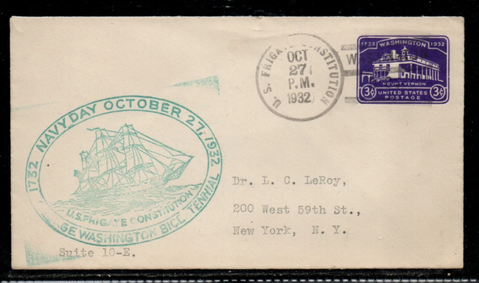 UNITED STATES 1932 COVER CELEBRATING GEORGE WASGINTON BICENT 1732---1932 - Image 1 of 1